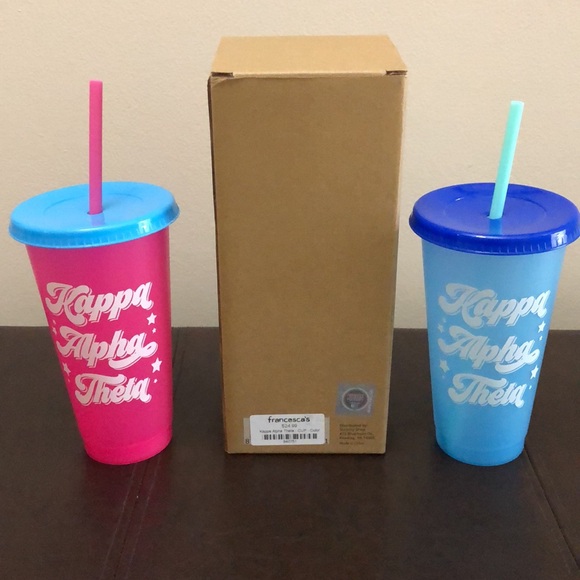 Kappa Alpha Theta Set of 4 Color Changing Cups - Picture 4 of 5